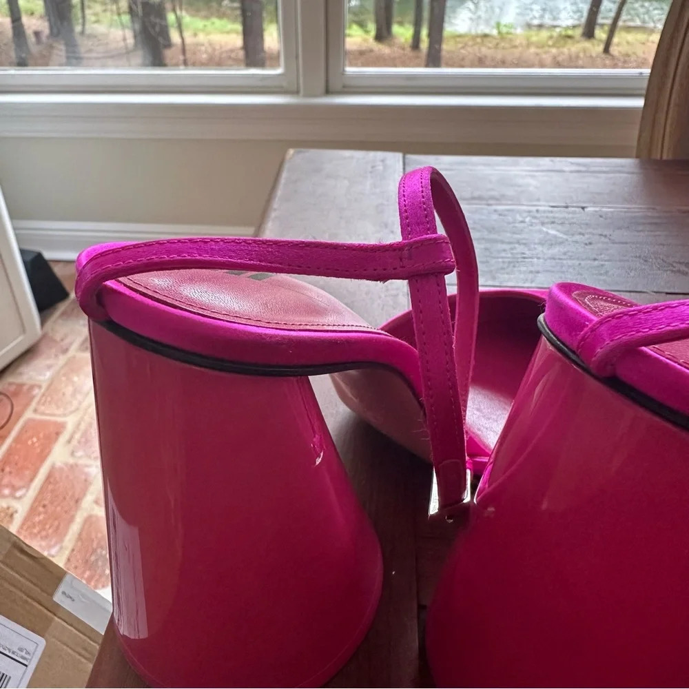 The ATTICO Luz Satin Fuschia Slingback NWT - Picture 5 of 10